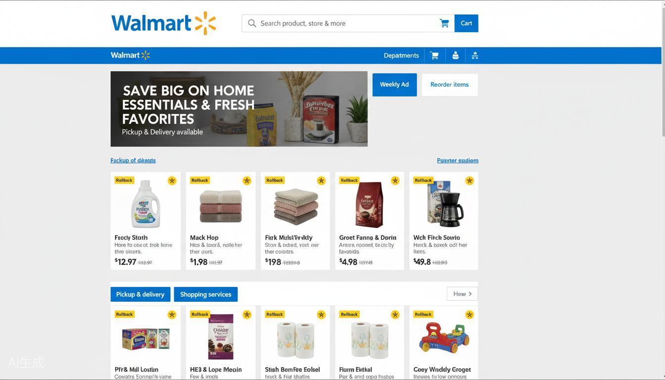 Walmart website homepage screenshot